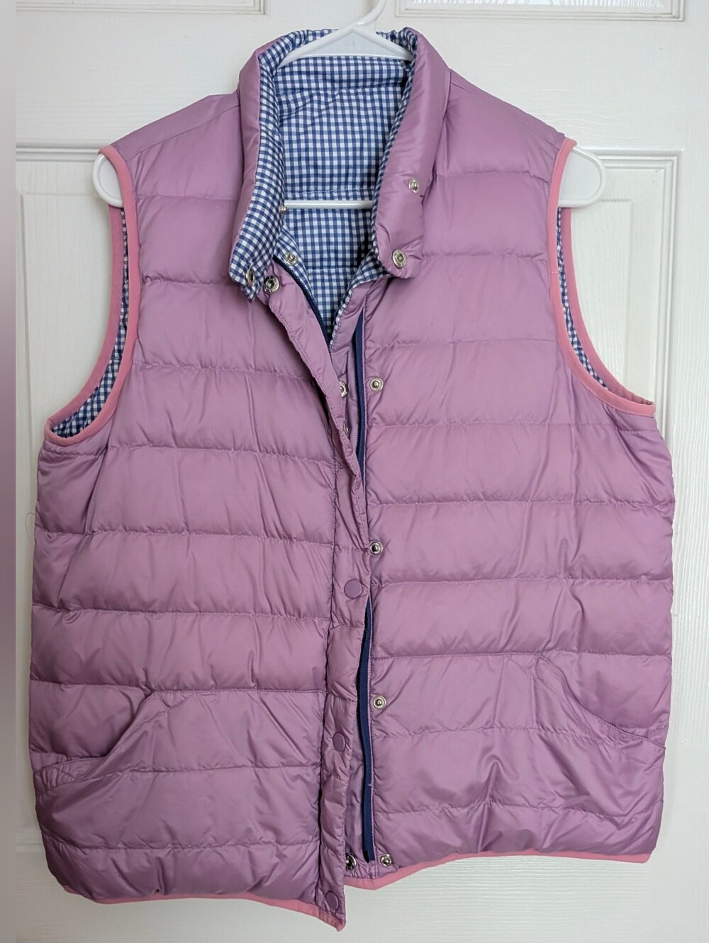 Men's Quilted Puffer Vest in Lavender - Unbranded